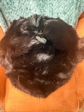 Vintage Black Fur Hat - Soft Warm Cozy Winter Accessory from the USSR